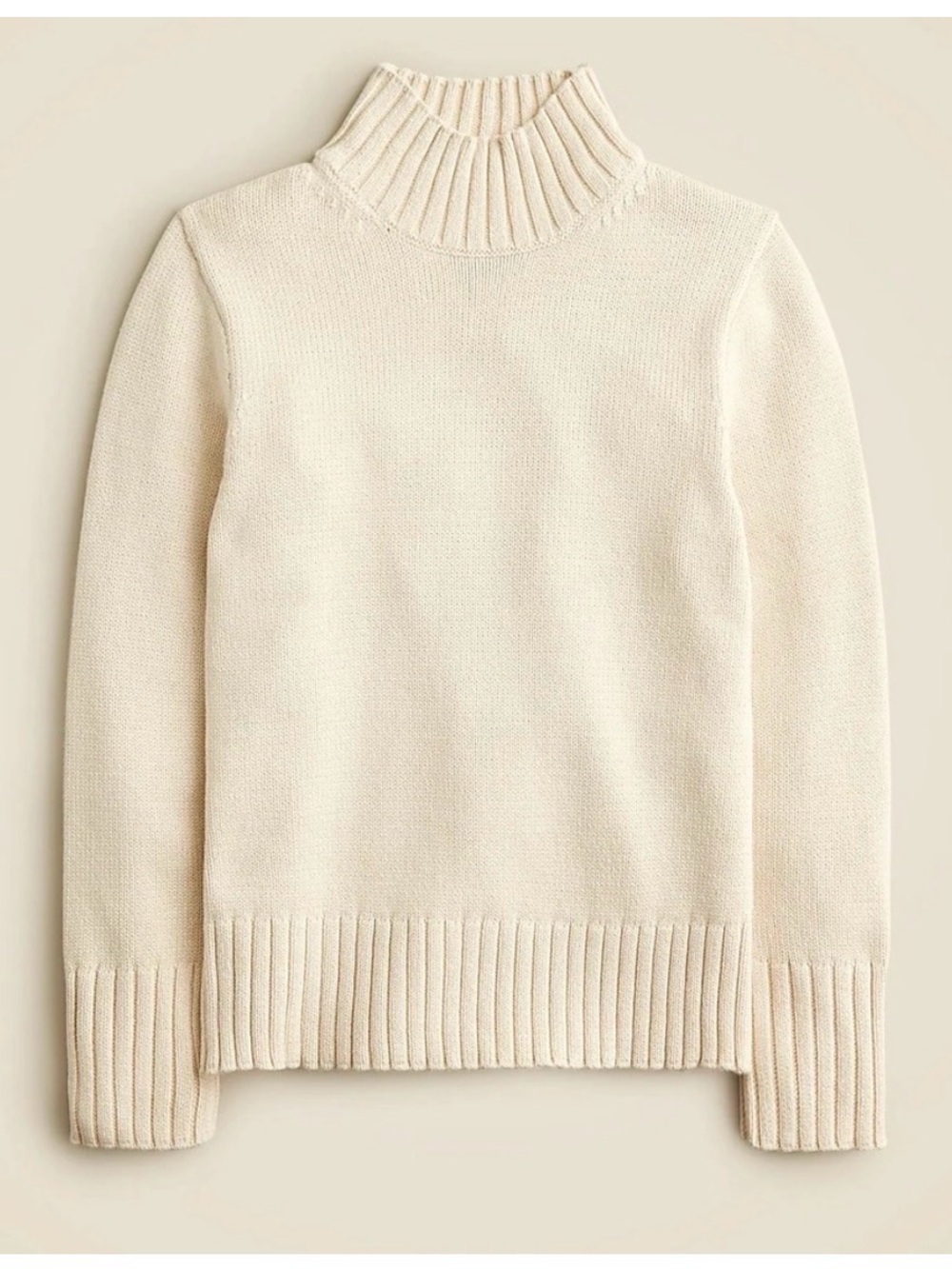 Cream Mock Neck Women’s Sweater